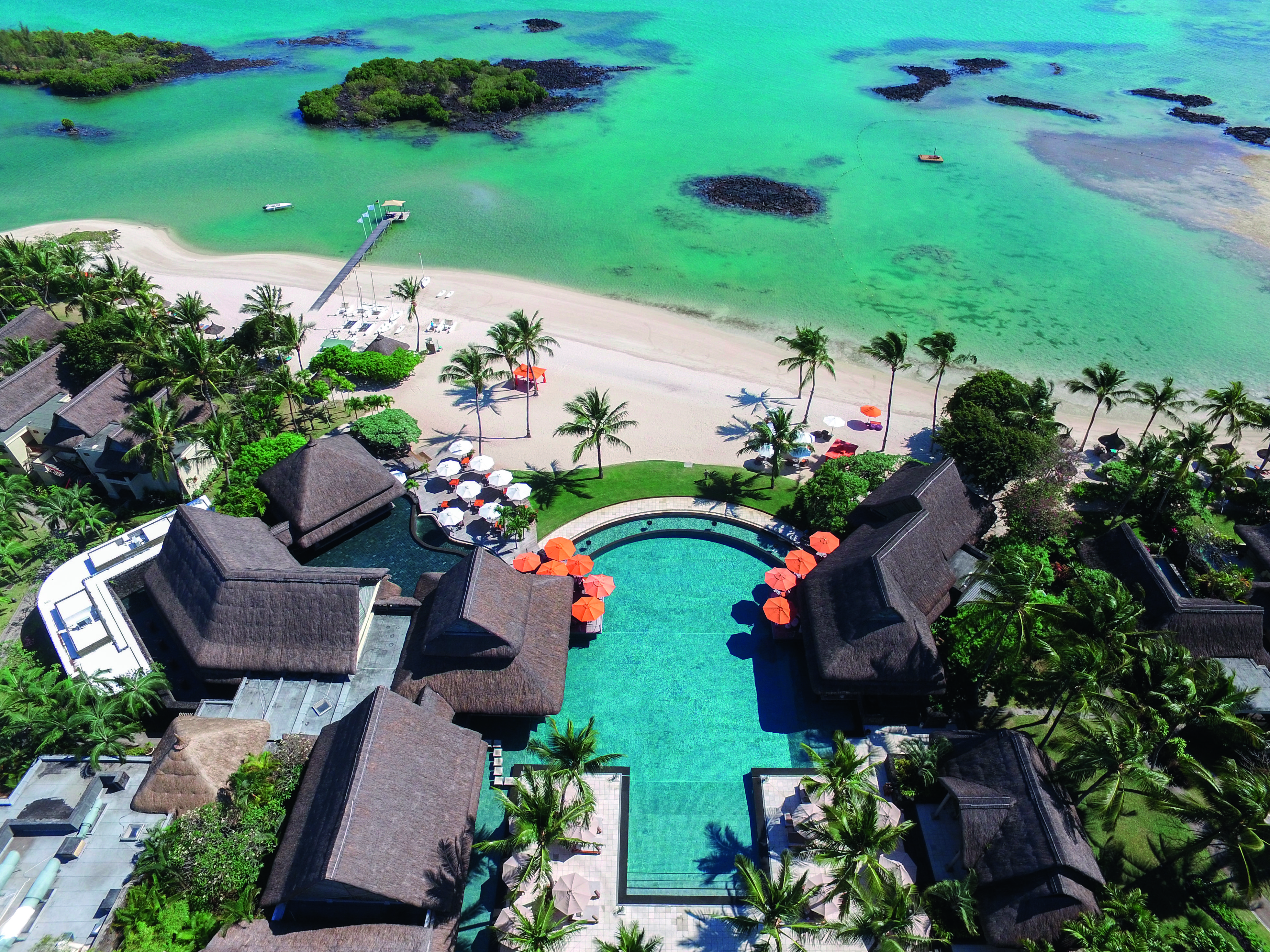Constance Prince Maurice Poste de Flacq Exterior foto Aerial view of the resort